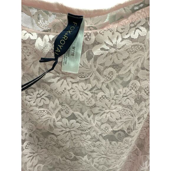 Fox & Royal Lace Bodysuit Womens NWT Lingerie Size M18 Long Sleeve Off Shoulders - Picture 3 of 3